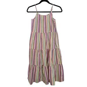 Girls Tiered Woven Maxi Sleeveless Dress Cat & Jack Large NEW